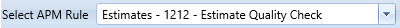 1. Select APM Rule Dropdown