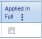10. Applied in Full Checkbox