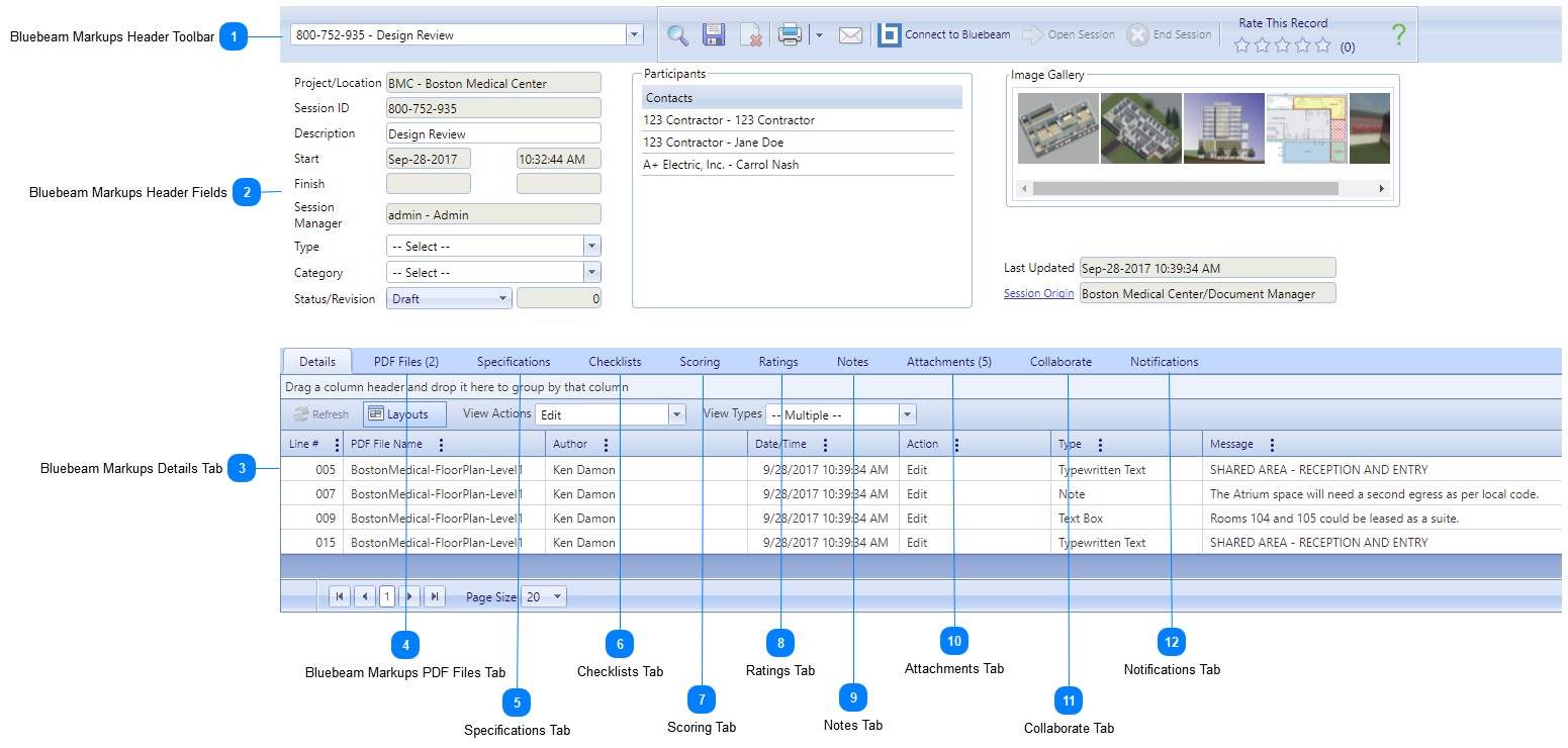 Bluebeam Markups