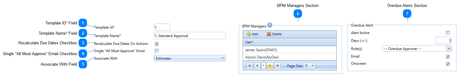 BPM Tab Header Fields