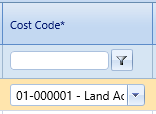 4.   Cost Code Field