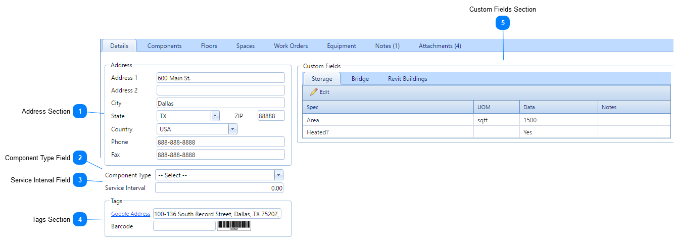 Buildings Details Tab