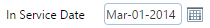 8. In Service Date Field