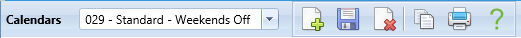 1. Calendars Toolbar