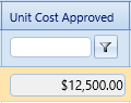 27. Unit Cost Approved Field