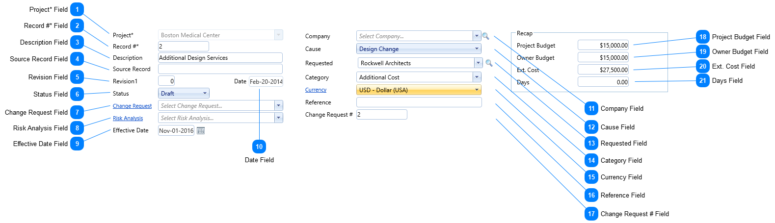 Change Events Header Fields