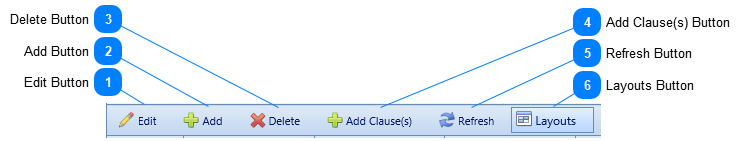Clauses Tab Toolbar