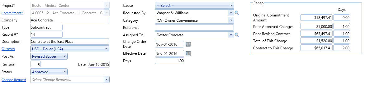 2. Commitment COs Header Fields