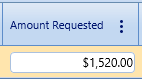 10.  Amount Requested Field