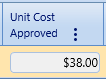 11.  Unit Cost Approved Field