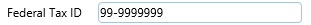 8. Federal Tax ID Field