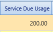 14.  Service Due Usage Field