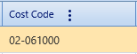 15.  Cost Code Field