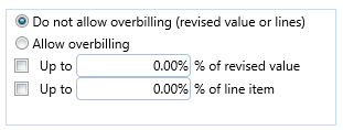 13. Overbilling Options Section