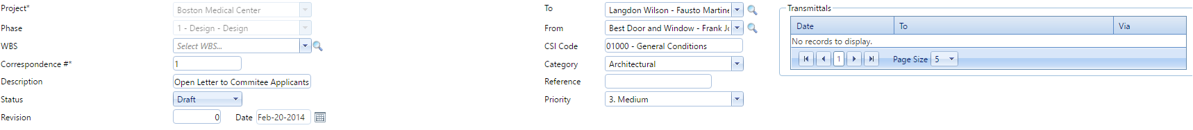 2. Correspondence Header Fields