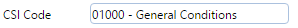 11. CSI Code Field