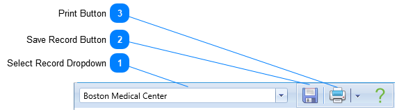 Cost Ledgers Header Toolbar