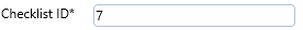 3. Checklists ID* Field