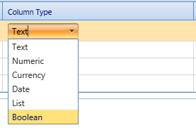 3. Column Type Field