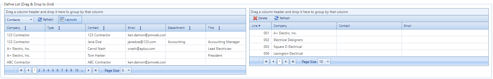 11. Distribution Lists Define List Section