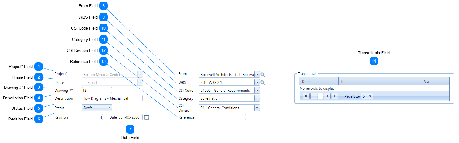 Drawing Lists Header Fields