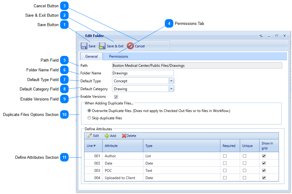 Edit Folder Dialog