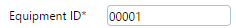 1. Equipment ID* Field