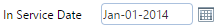 9. In Service Date Field