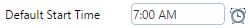 21. Default Start Time Field