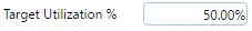 23. Target Utilization % Field