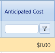 9. Anticipated Cost Field