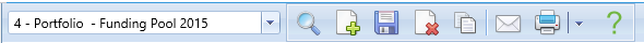 1. Funding Records Header Toolbar