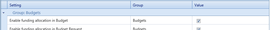 6. Settings Table