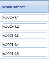 14. Record Number* Field