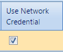 2. Use Network Credentials Checkbox