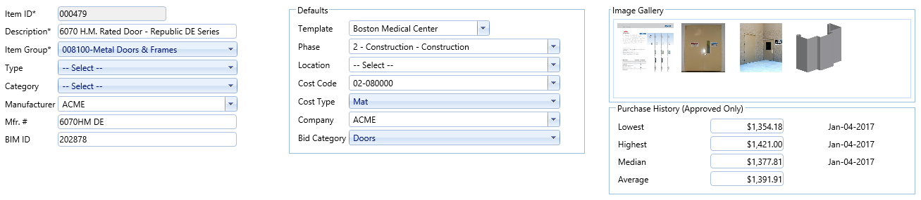 2. Items Header Fields