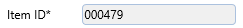 1. Item ID* Field