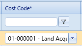 4. Cost Code* Field