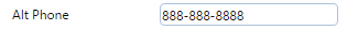 5. Alt Phone Field