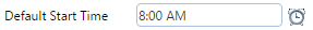 17. Default Start Time Field