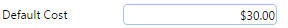 19. Default Cost Field