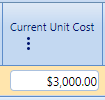 9. Current Unit Cost Field