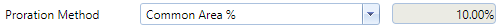 1. Proration Method Fields