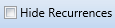 10. Hide Recurrences Button