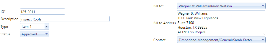 2. Maintenance Contracts Header Fields