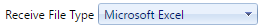 1. Receive File Type Dropdown