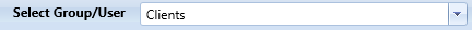 1. Select Group/User Dropdown