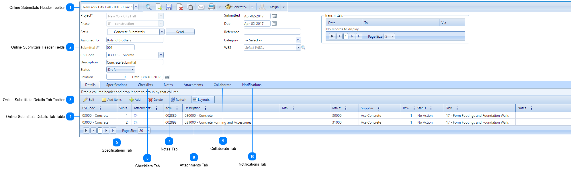 Online Submittals