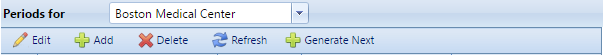 1. Periods Toolbar