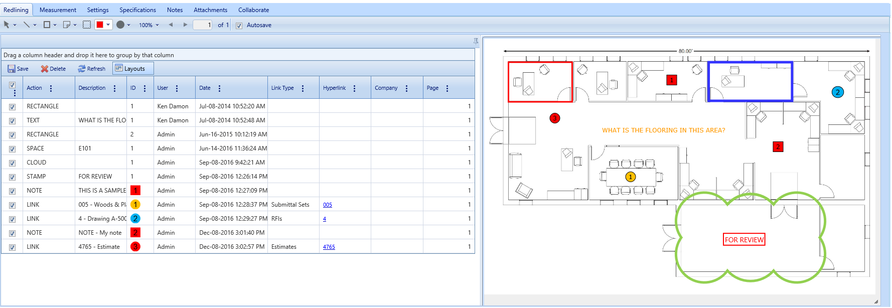 4. PMWeb Viewer Redlining Tab